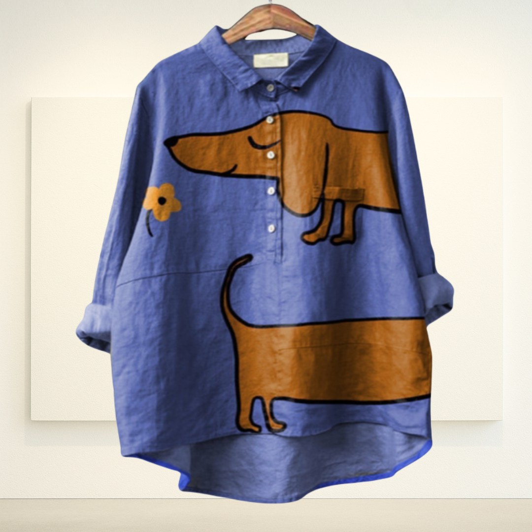 Kunst op Blouse | Teckel Illustratie