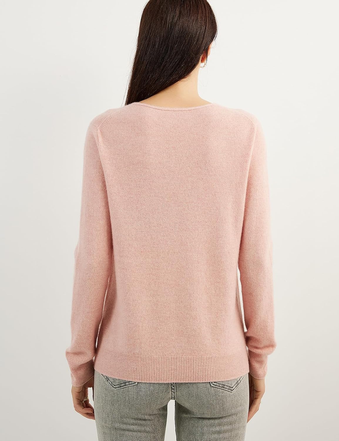 Chanyarn 100% Pure Cashmere Women's Sweater V-Neck Long Sleeve 2025 Fall Winter Warm Soft Knit Pullover