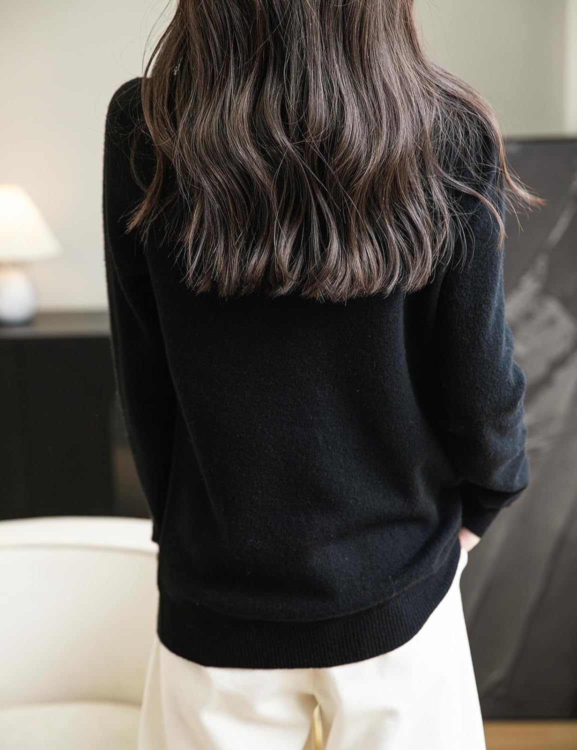 Chanyarn Women's 100% Merino Wool Seamless Sweater Turtleneck First-Line Ready to Wear Long Sleeve Knitted Pullover Tops