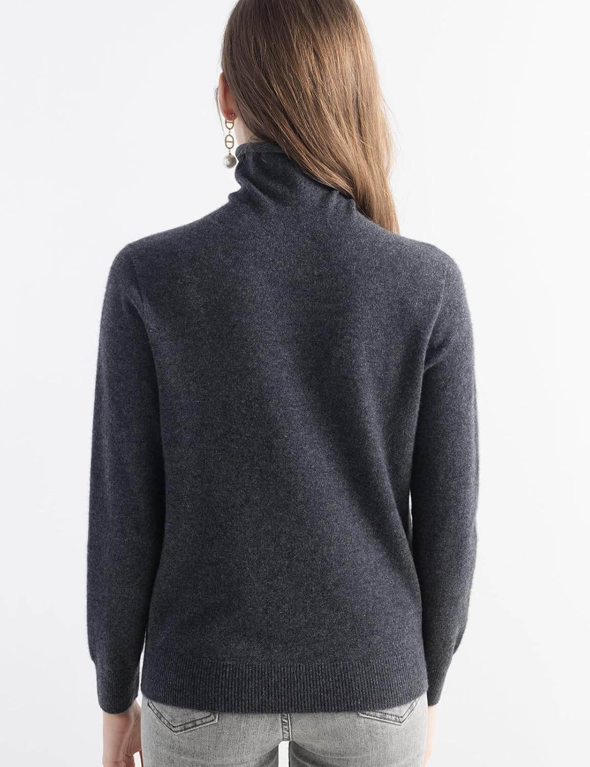 100% Pure Cashmere Women's Sweater Turtleneck Long Sleeve Warm Soft 2025 Fall Winter Knit Pullover