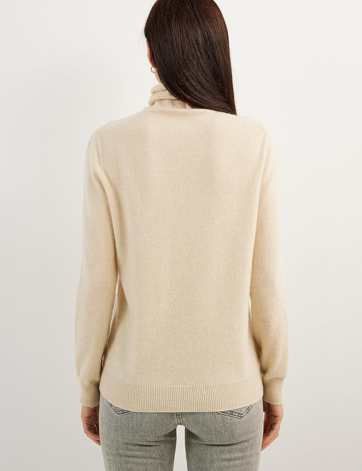 100% Pure Cashmere Women's Sweater Turtleneck Long Sleeve Warm Soft 2025 Fall Winter Knit Pullover