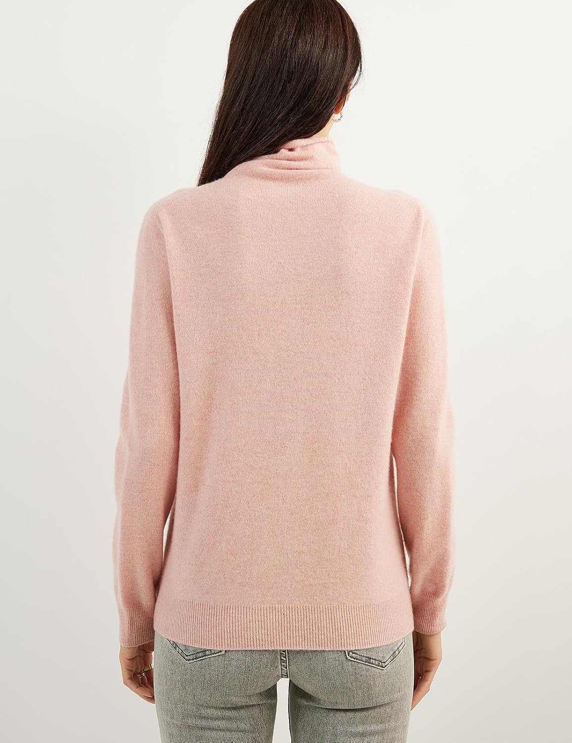 100% Pure Cashmere Women's Sweater Turtleneck Long Sleeve Warm Soft 2025 Fall Winter Knit Pullover