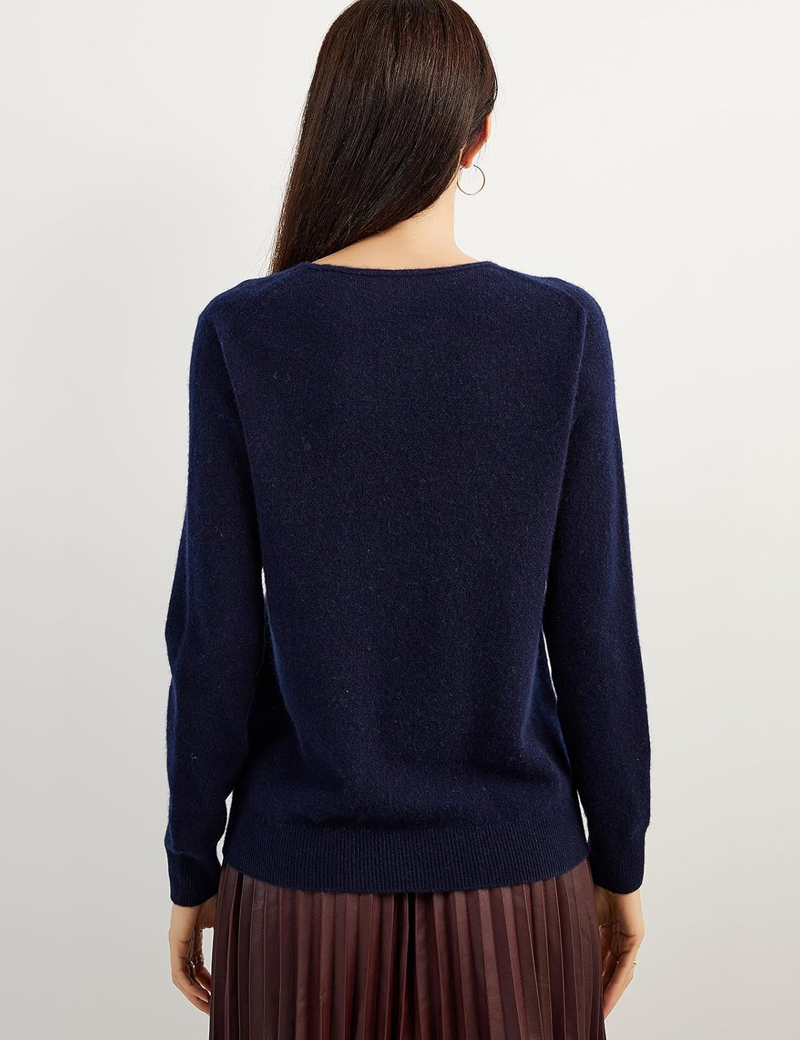 Chanyarn 100% Pure Cashmere Women's Sweater V-Neck Long Sleeve 2025 Fall Winter Warm Soft Knit Pullover