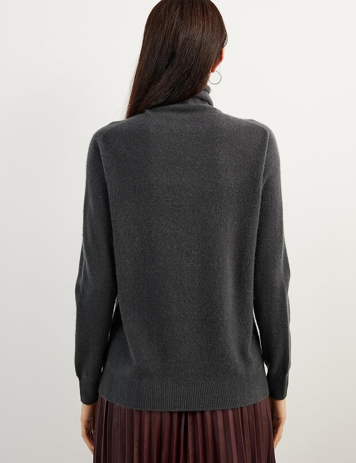100% Pure Cashmere Women's Sweater Turtleneck Long Sleeve Warm Soft 2025 Fall Winter Knit Pullover