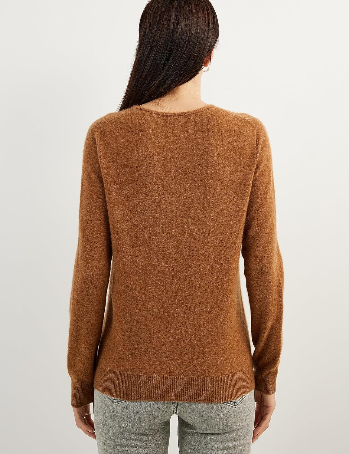 Chanyarn 100% Pure Cashmere Women's Sweater V-Neck Long Sleeve 2025 Fall Winter Warm Soft Knit Pullover