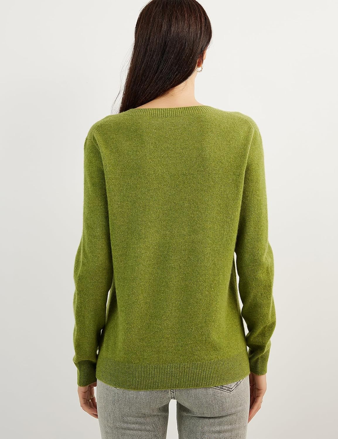 Women's 100% Pure Cashmere Sweater 2025 Fall Winter Crew Neck Long Sleeve Warm Soft Knitted Pullover