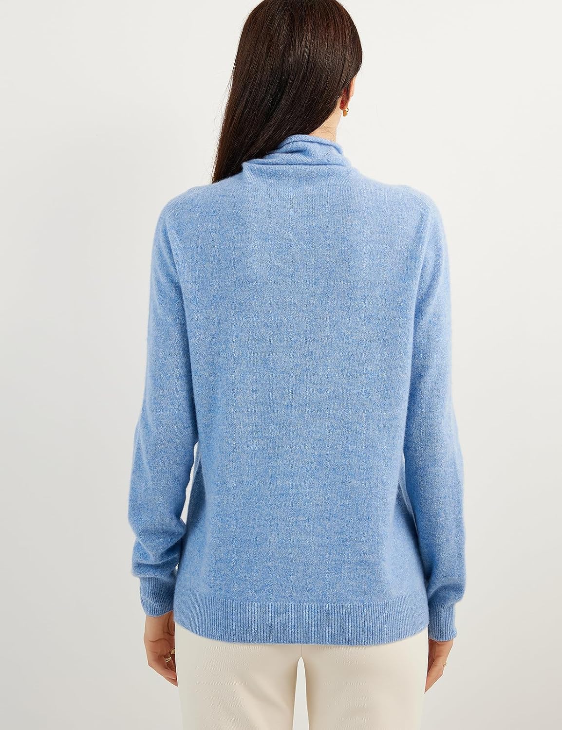 100% Pure Cashmere Women's Sweater Turtleneck Long Sleeve Warm Soft 2025 Fall Winter Knit Pullover