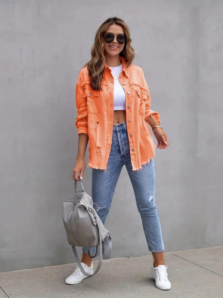 Dione | Denim Blouse