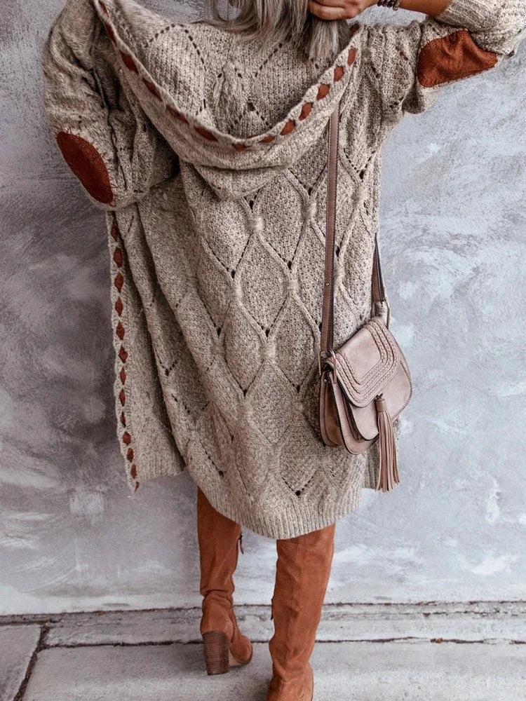 Siena | Rustic patch cardigan