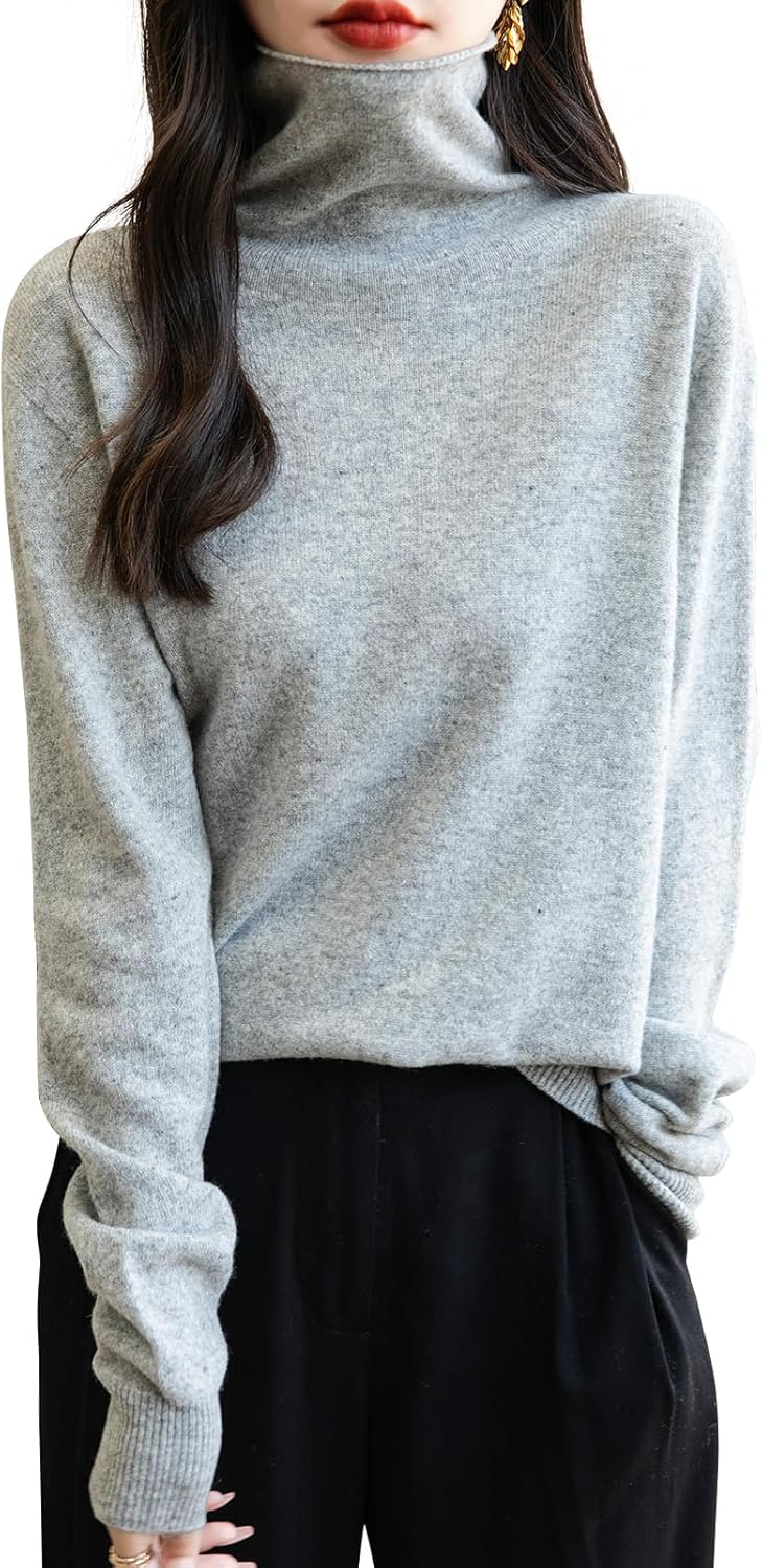 Chanyarn Women's 100% Merino Wool Seamless Sweater Turtleneck First-Line Ready to Wear Long Sleeve Knitted Pullover Tops