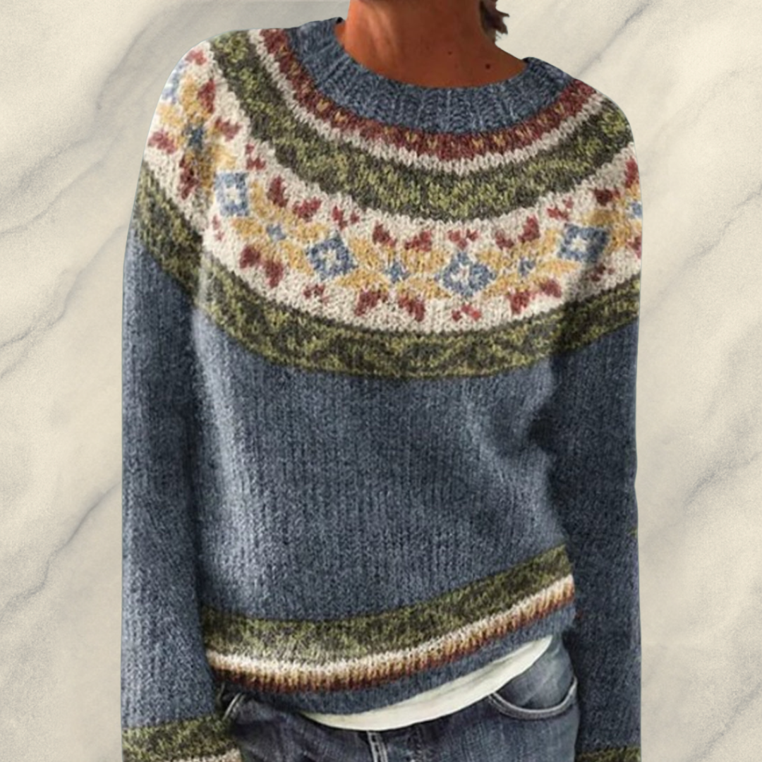 Maja | Blauw Groen Warme Trui