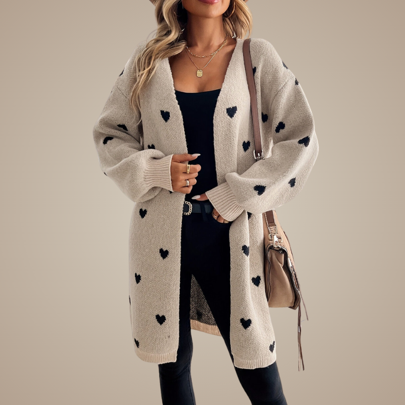 Amora | Hartjes cardigan