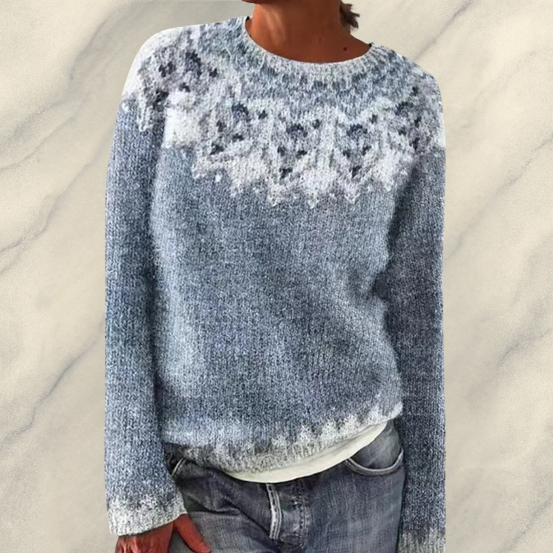Linnea | Grijs Wit Comfort Trui