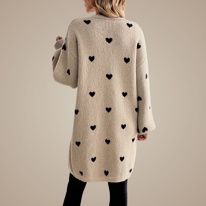 Amora | Hartjes cardigan
