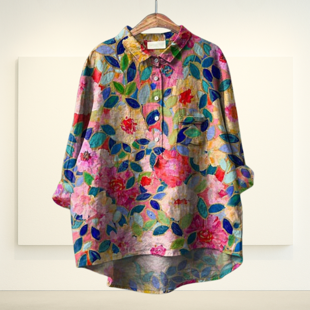 Kunst op Blouse | Rozentuin Expressie