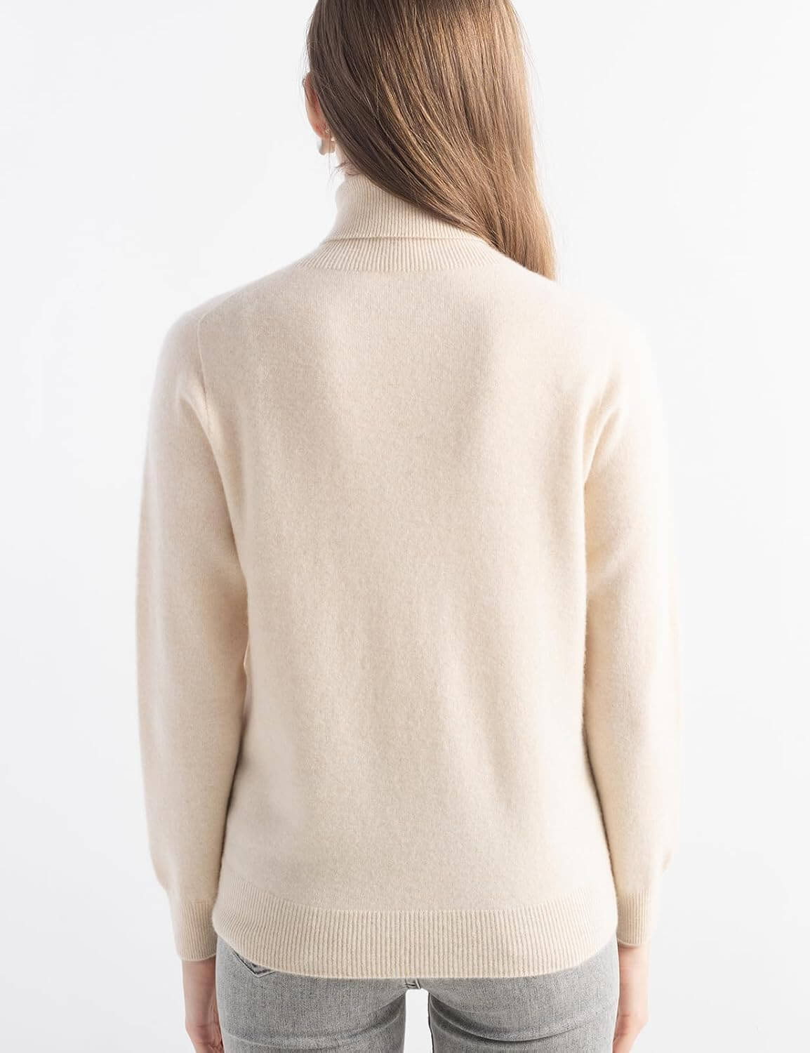 Women's 100% Pure Cashmere Sweater Turtleneck Long Sleeve Warm Soft 2025 Fall Winter Knit Pullover