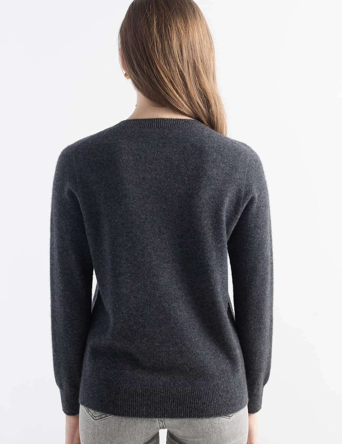 Women's 100% Pure Cashmere Sweater 2025 Fall Winter Crew Neck Long Sleeve Warm Soft Knitted Pullover