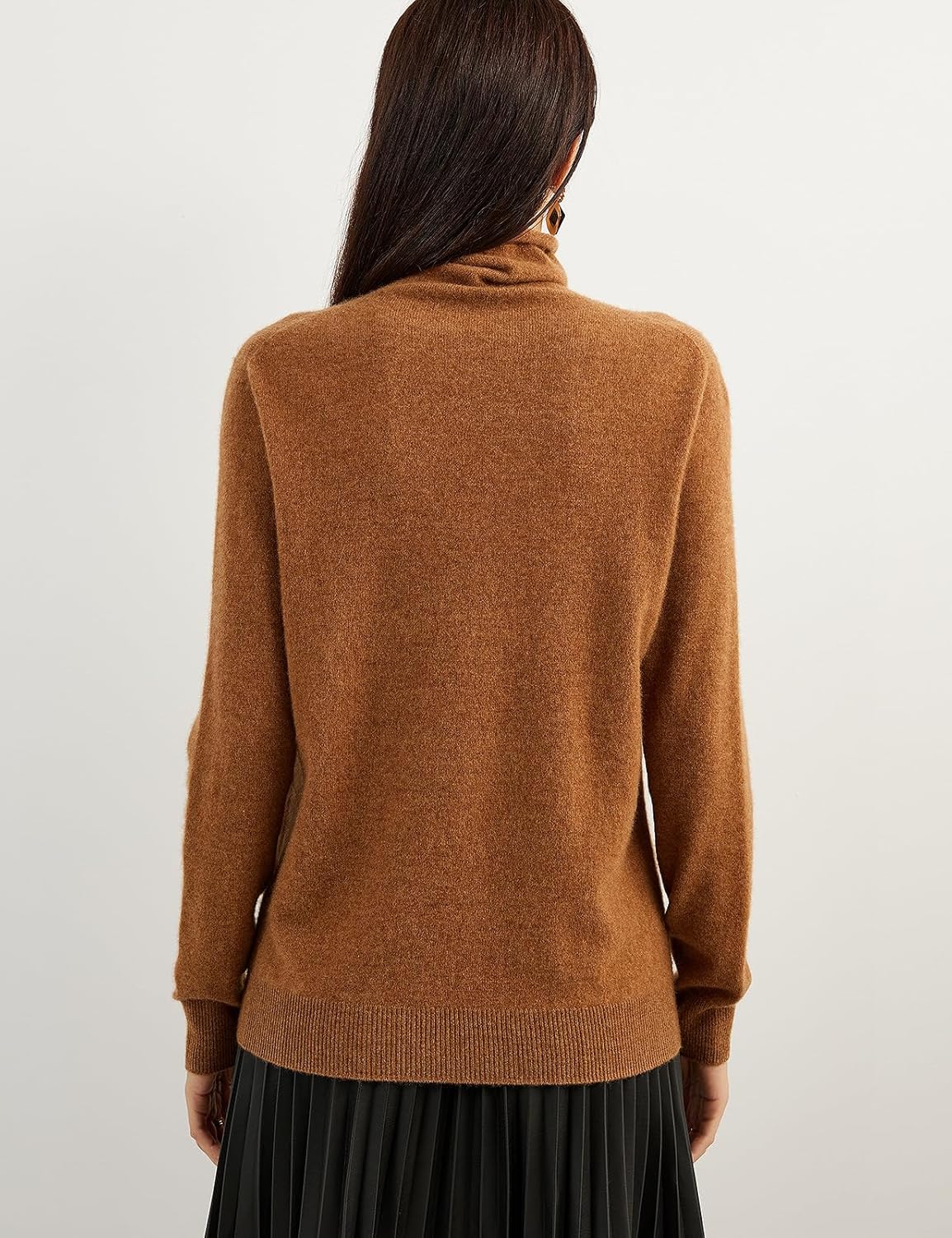 100% Pure Cashmere Women's Sweater Turtleneck Long Sleeve Warm Soft 2025 Fall Winter Knit Pullover