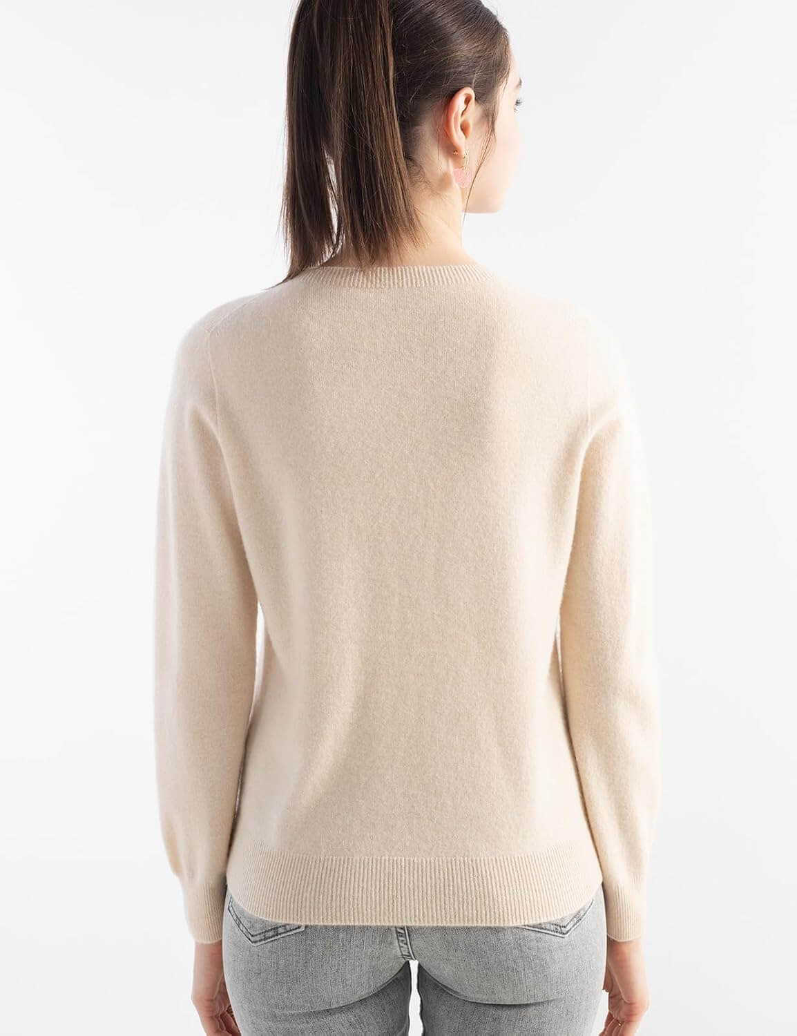 Women's 100% Pure Cashmere Sweater 2025 Fall Winter Crew Neck Long Sleeve Warm Soft Knitted Pullover
