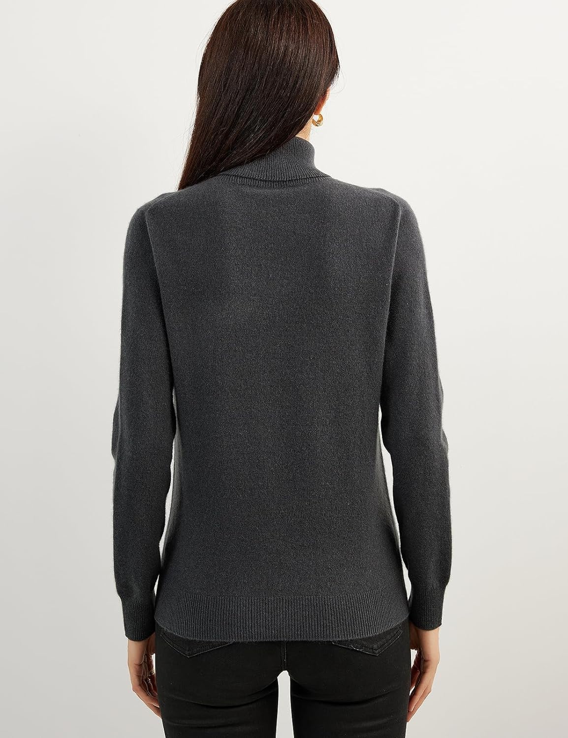 Women's 100% Pure Cashmere Sweater Turtleneck Long Sleeve Warm Soft 2025 Fall Winter Knit Pullover