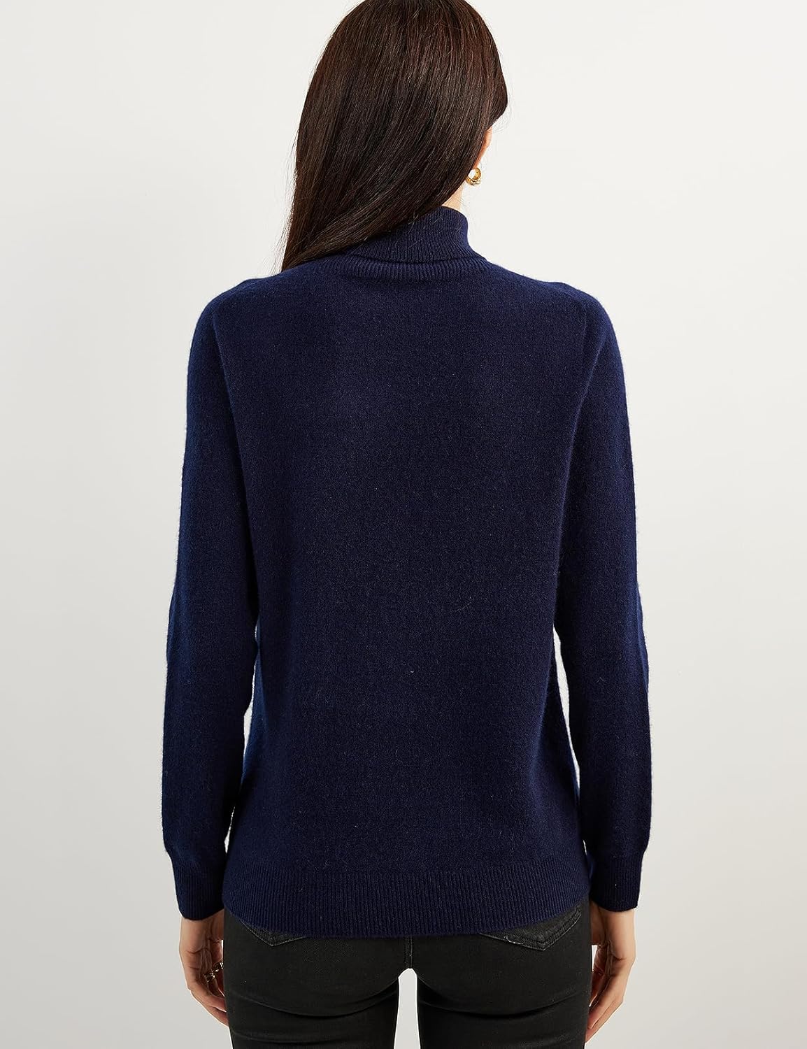Women's 100% Pure Cashmere Sweater Turtleneck Long Sleeve Warm Soft 2025 Fall Winter Knit Pullover