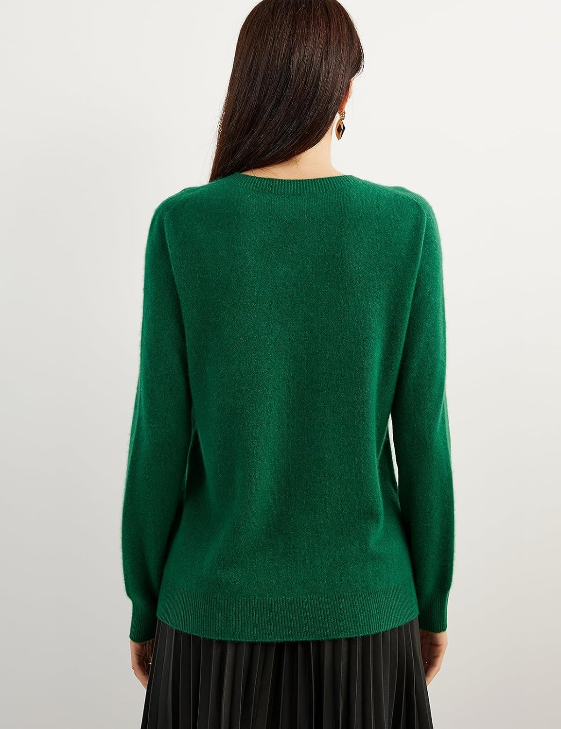 Women's 100% Pure Cashmere Sweater 2025 Fall Winter Crew Neck Long Sleeve Warm Soft Knitted Pullover