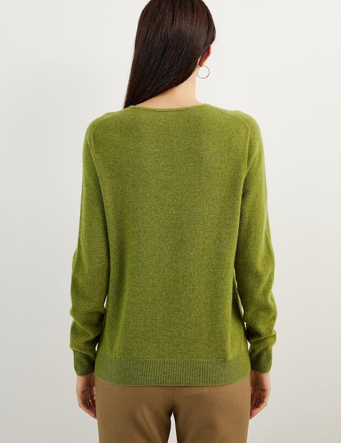 Chanyarn 100% Pure Cashmere Women's Sweater V-Neck Long Sleeve 2025 Fall Winter Warm Soft Knit Pullover