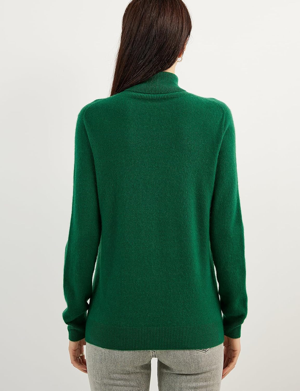 Women's 100% Pure Cashmere Sweater Turtleneck Long Sleeve Warm Soft 2025 Fall Winter Knit Pullover