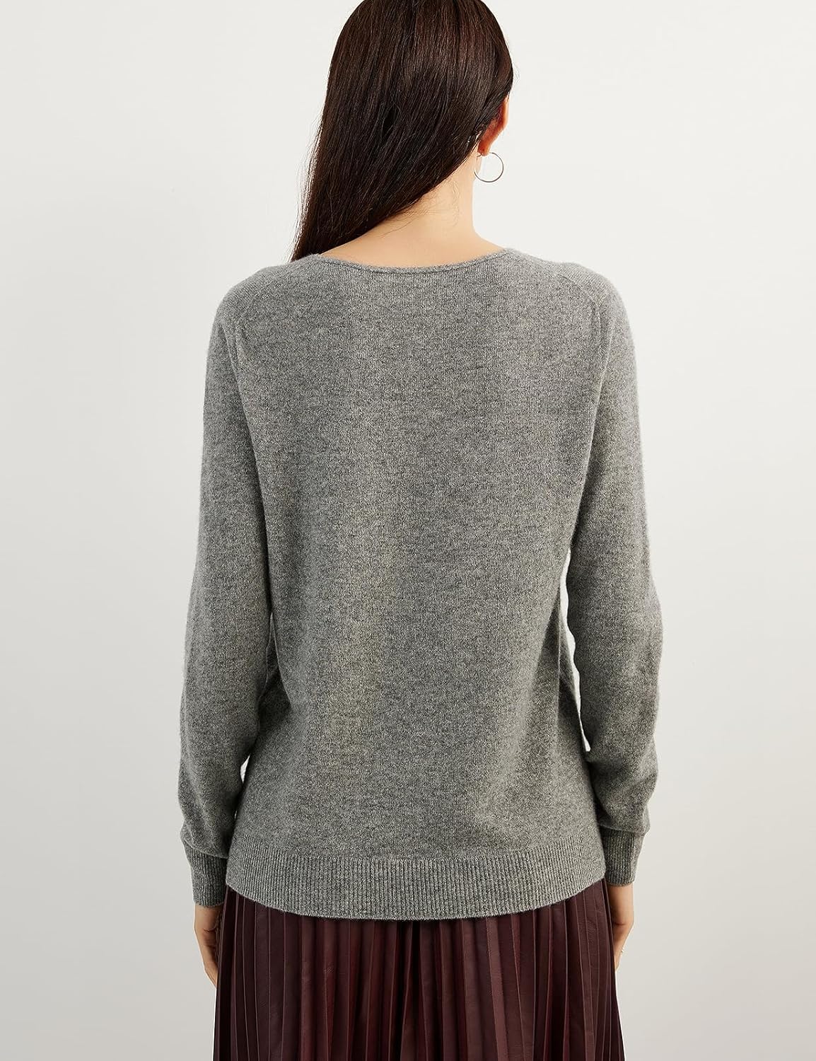 Chanyarn 100% Pure Cashmere Women's Sweater V-Neck Long Sleeve 2025 Fall Winter Warm Soft Knit Pullover