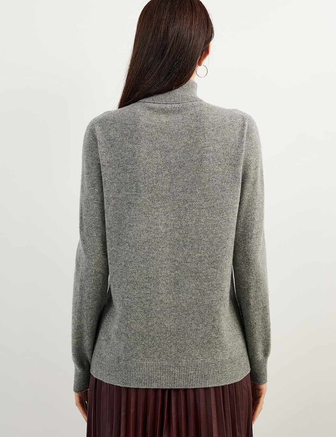 Women's 100% Pure Cashmere Sweater Turtleneck Long Sleeve Warm Soft 2025 Fall Winter Knit Pullover