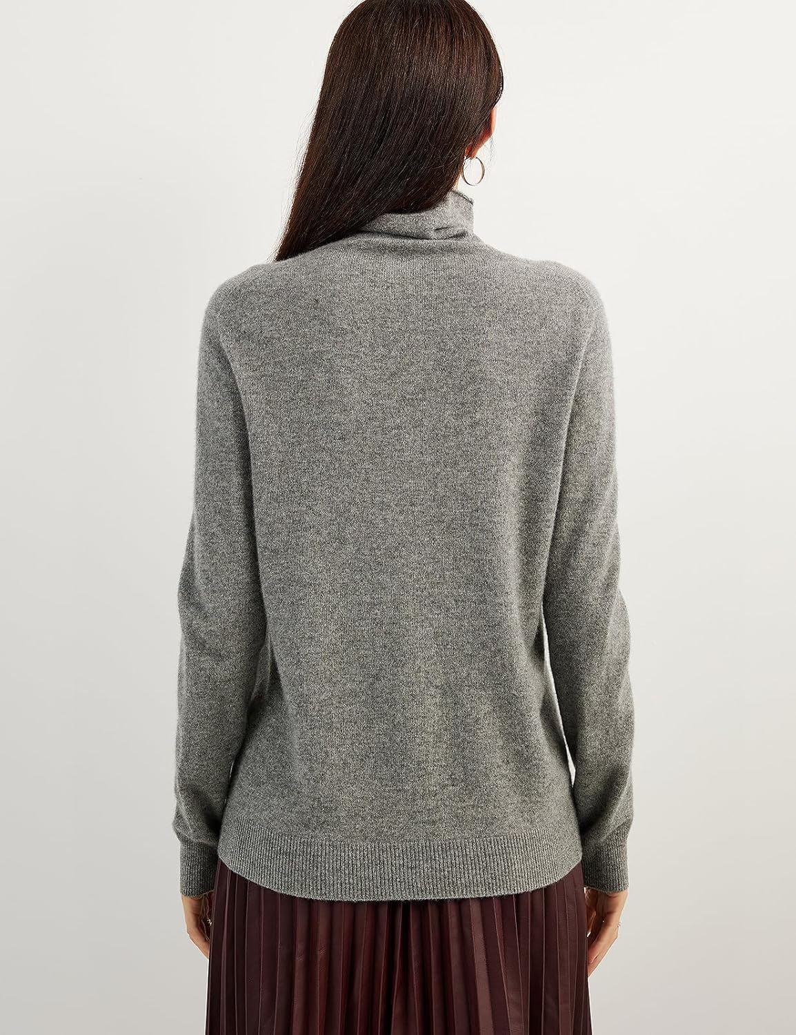 100% Pure Cashmere Women's Sweater Turtleneck Long Sleeve Warm Soft 2025 Fall Winter Knit Pullover