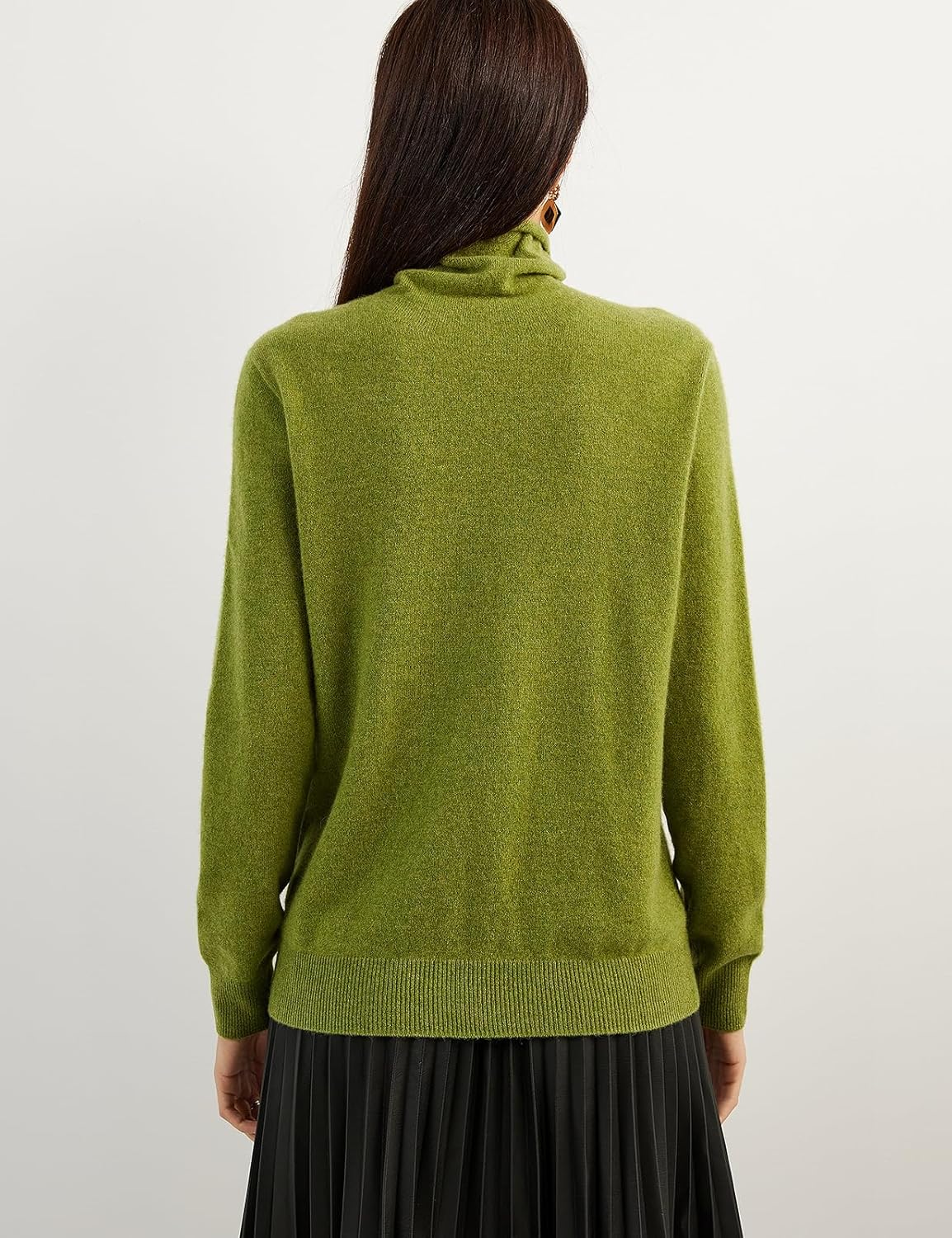 100% Pure Cashmere Women's Sweater Turtleneck Long Sleeve Warm Soft 2025 Fall Winter Knit Pullover