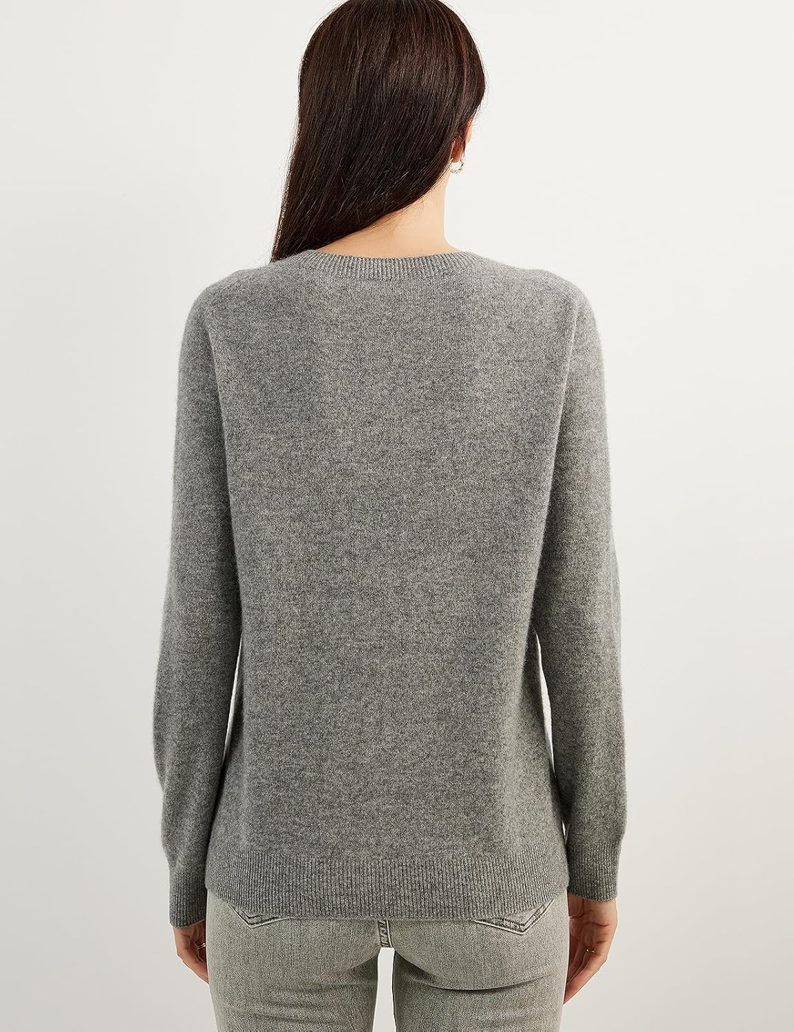 Women's 100% Pure Cashmere Sweater 2025 Fall Winter Crew Neck Long Sleeve Warm Soft Knitted Pullover