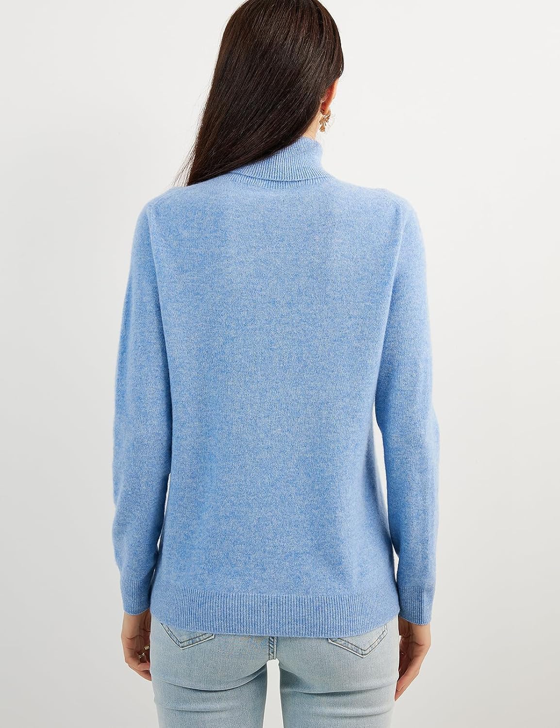 Women's 100% Pure Cashmere Sweater Turtleneck Long Sleeve Warm Soft 2025 Fall Winter Knit Pullover