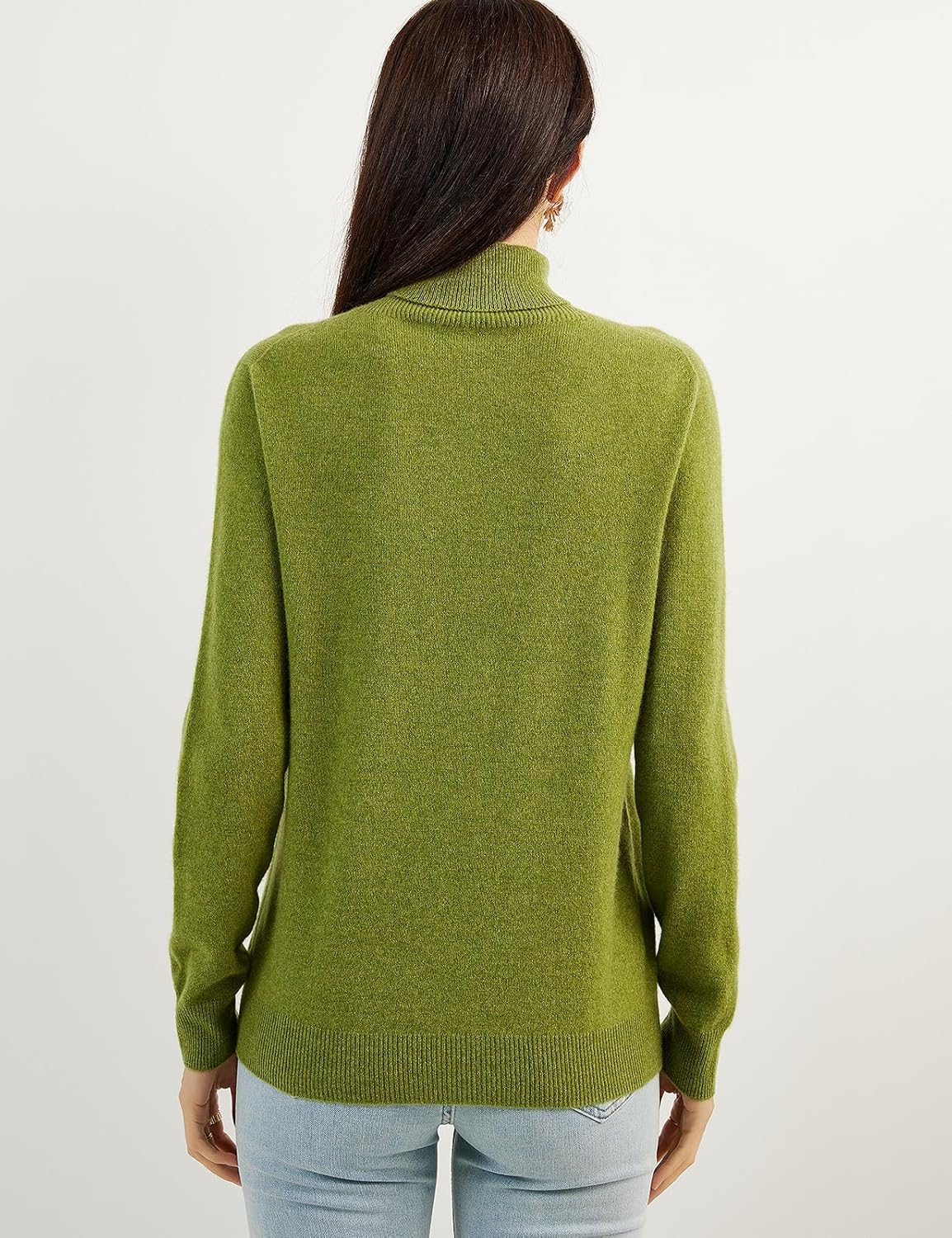 Women's 100% Pure Cashmere Sweater Turtleneck Long Sleeve Warm Soft 2025 Fall Winter Knit Pullover