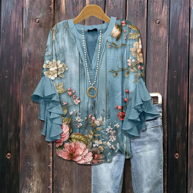 Ruchesblouse | Hemelbloei