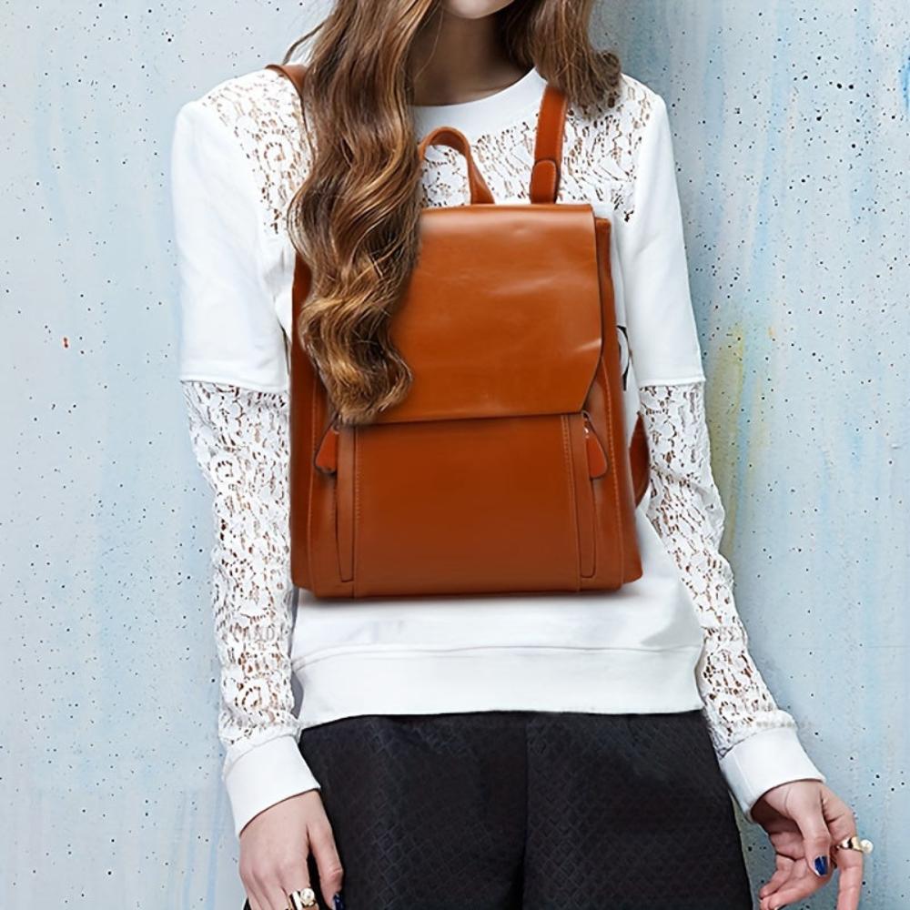 Clara™ | Doorgestikte Vintage Rugzak