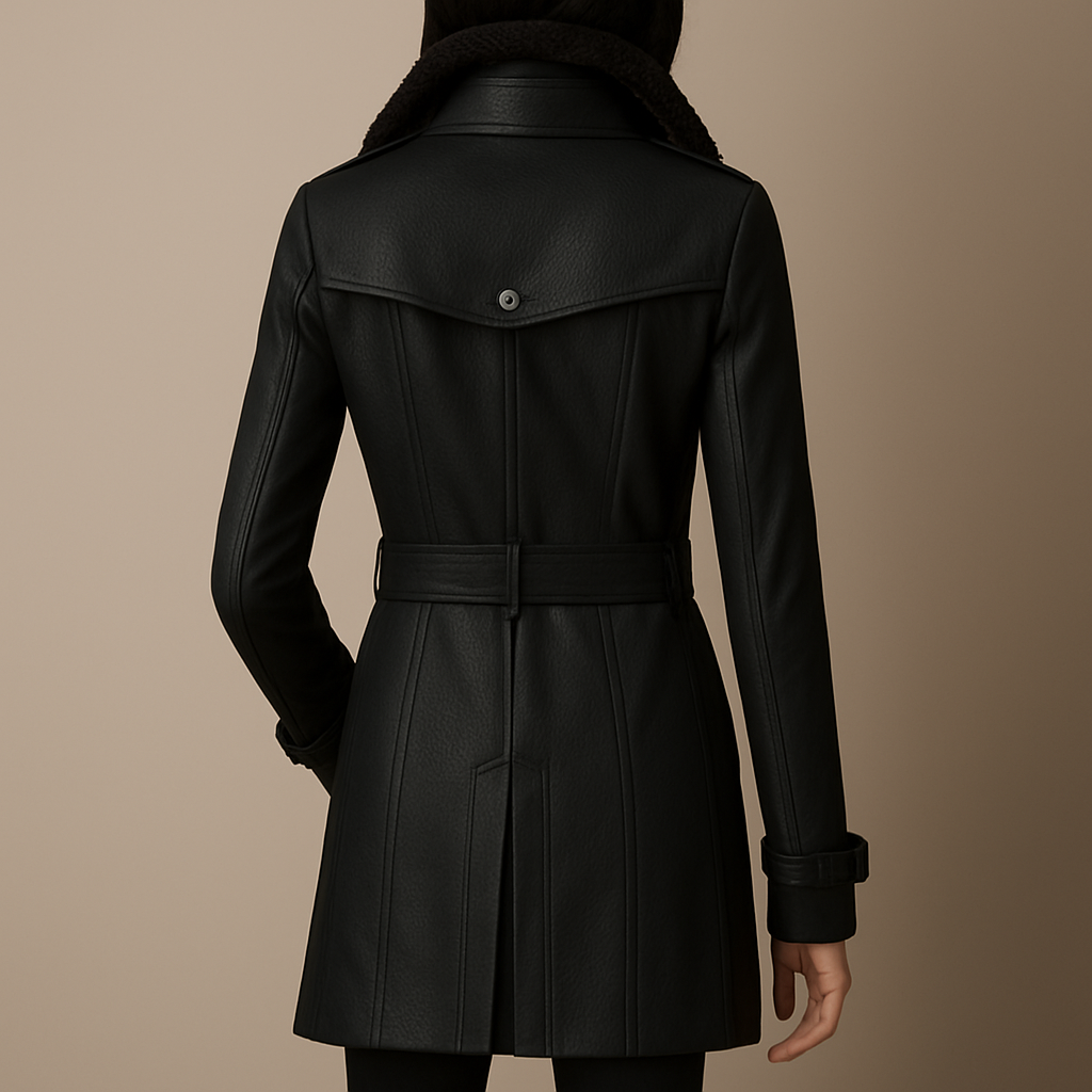 Vira | Leren Luxe Trenchcoat