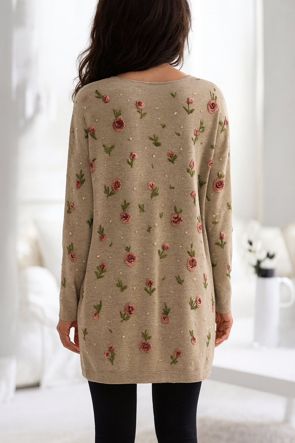 Liora | roos bloemen Tunic