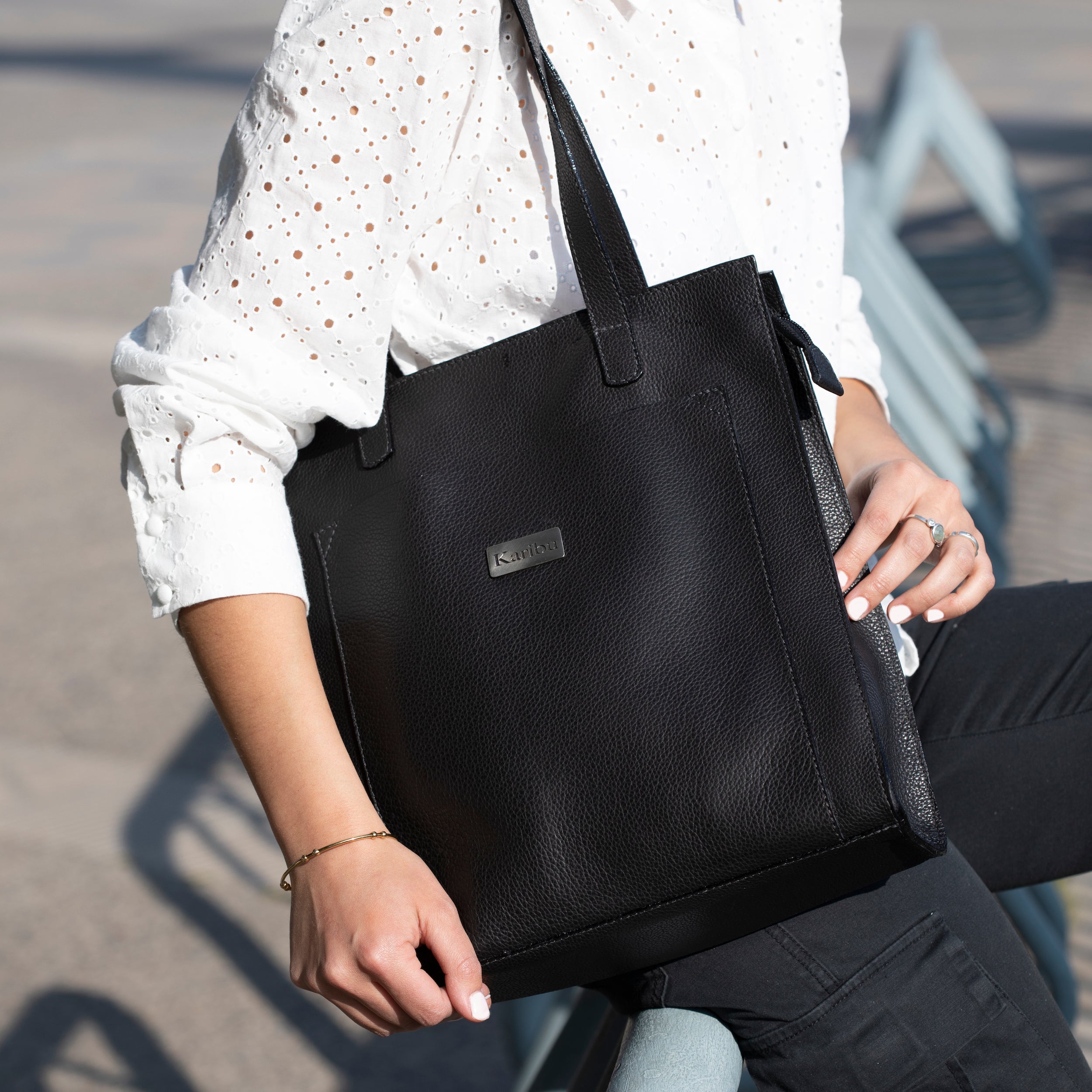 Elena | Noir Leren Tas