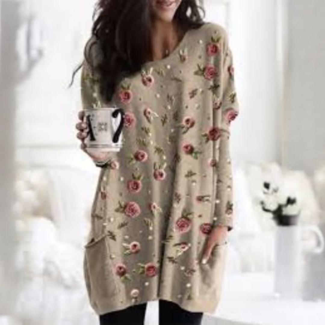 Liora | roos bloemen Tunic