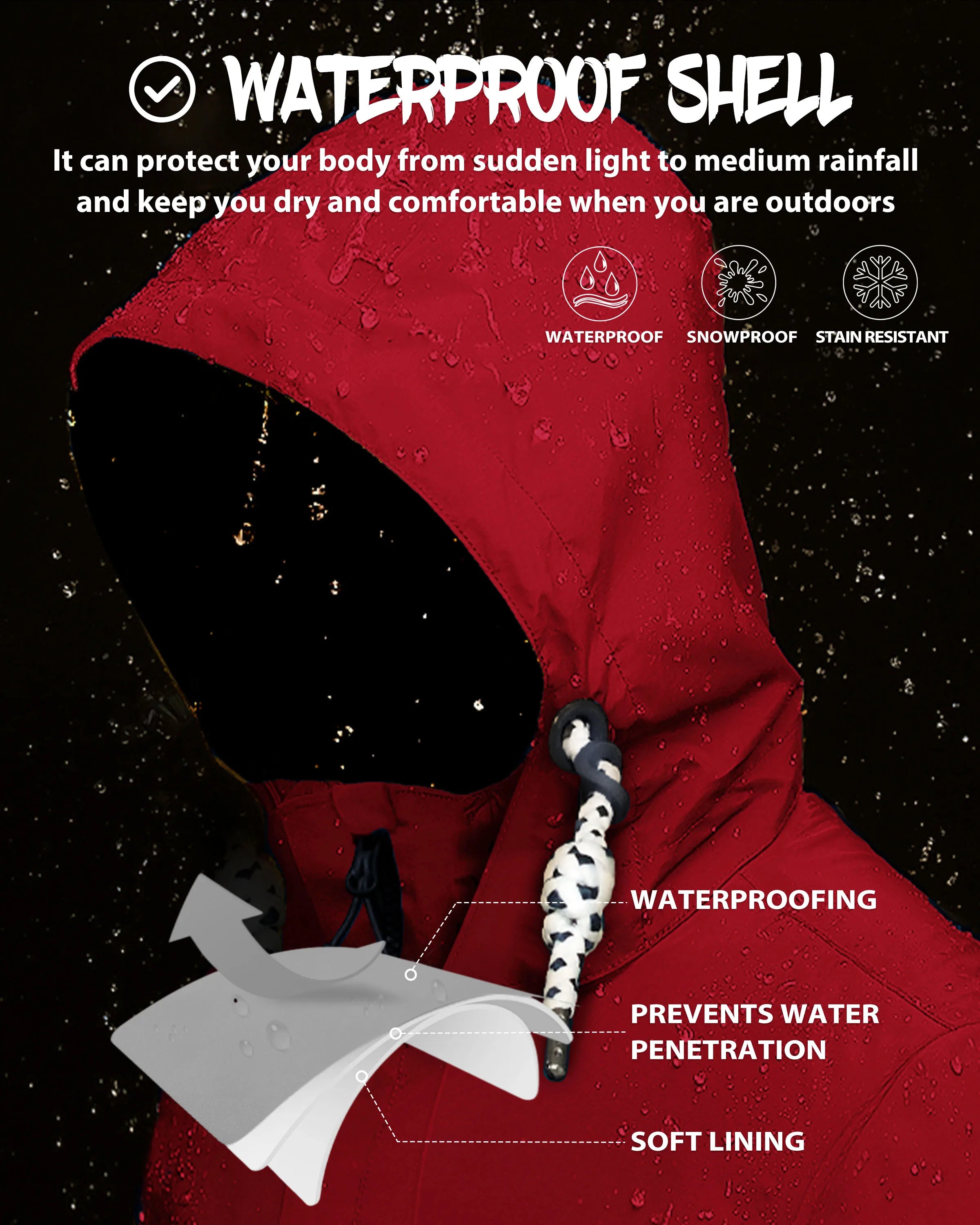 New Winter Raincoat Popular Autumn and Winter New Jacket Outdoor Mountaineering Jacket Mid-Length Women's Windbreaker