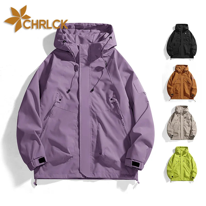 CHRLCK-Chaqueta impermeable para exteriores, abrigo cortavientos, transpirable, para pesca, Camping, chaquetas a prueba de viento, ropa para hombre y mujer