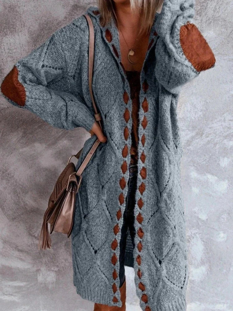 Siena | Rustic patch cardigan