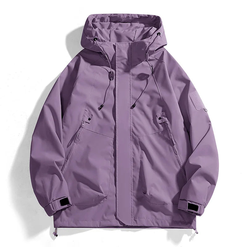 CHRLCK-Chaqueta impermeable para exteriores, abrigo cortavientos, transpirable, para pesca, Camping, chaquetas a prueba de viento, ropa para hombre y mujer