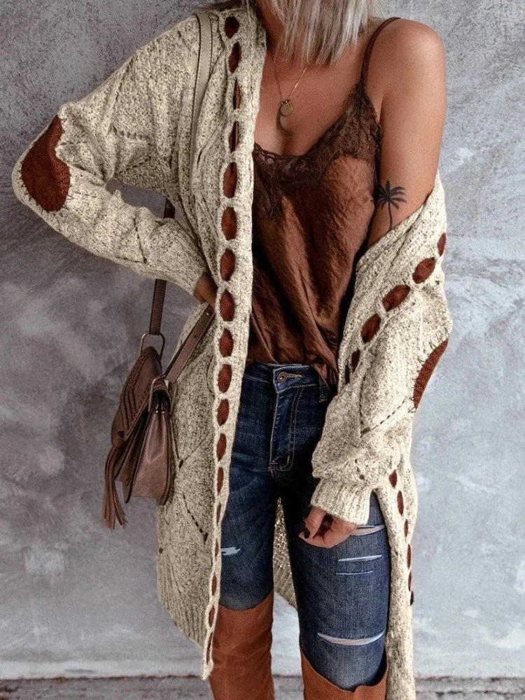 Siena | Rustic patch cardigan