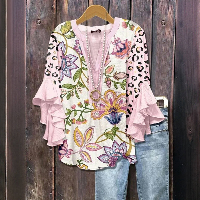 Ruchesblouse | Aarderoze Bloei