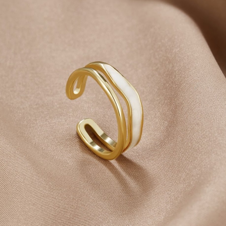 Luma | Dubbelgoud Ring